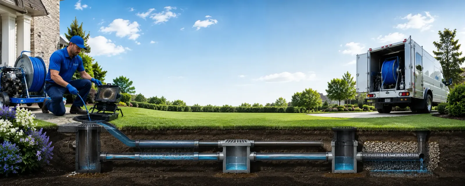 Outdoor drain cleaning information for Rocky River, OH